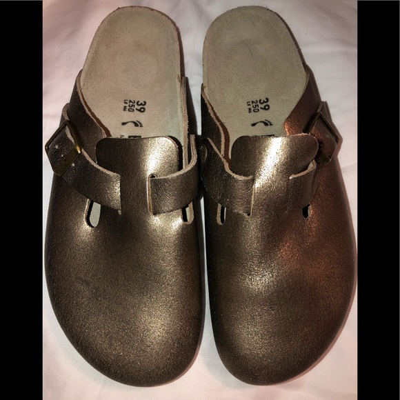 birkenstock boston gold